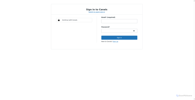 Security scan screenshot of https://canals.zendesk.com