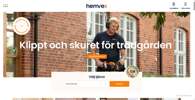 Security scan screenshot of https://hemrex.se