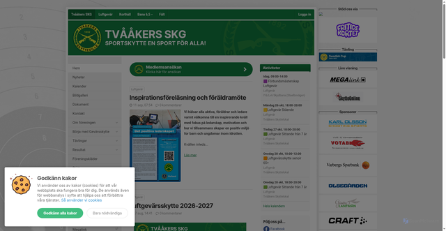 Security scan screenshot of https://xn--tvkersskyttegille-9qba.se