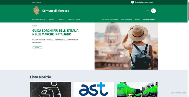 Security scan screenshot of https://comune.moresco.fm.it/