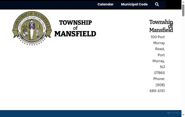 Security scan screenshot of https://mansfieldtownship-nj.gov/