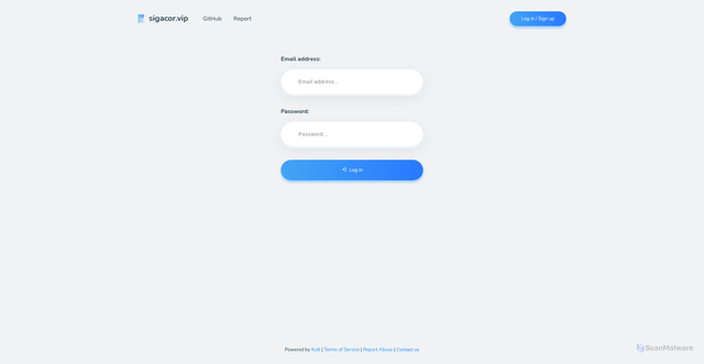 Security scan screenshot of https://sigacor.vip