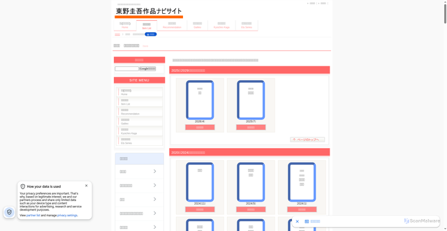Security scan screenshot of https://higashinokeigo.net/item.html