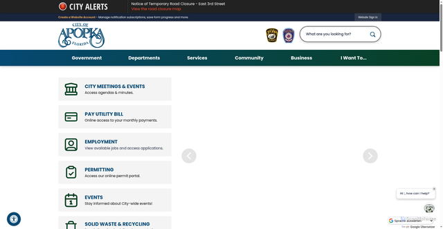 Security scan screenshot of https://apopka.gov/