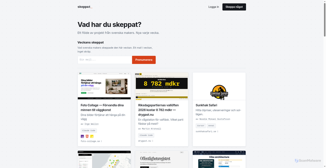 Security scan screenshot of https://www.skeppat.se