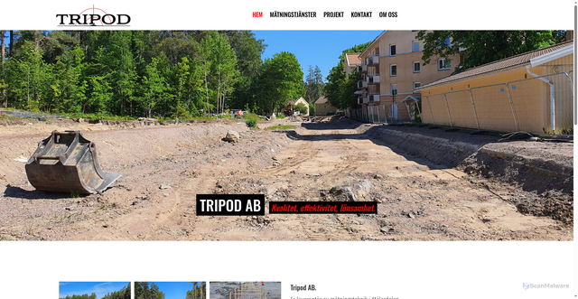 Security scan screenshot of https://tripodab.se