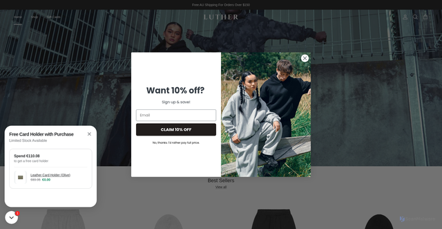 Security scan screenshot of https://luthermelbourne.com/