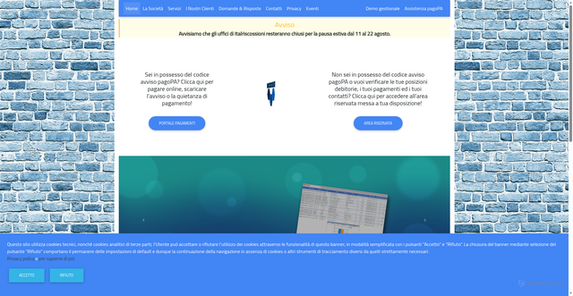Security scan screenshot of https://italriscossioni.it/
