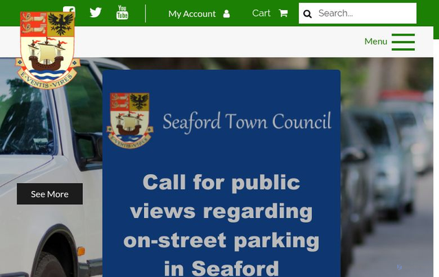 Security scan screenshot of https://www.seafordtowncouncil.gov.uk/