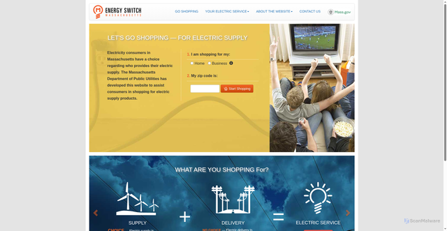 Security scan screenshot of https://energyswitchma.gov/