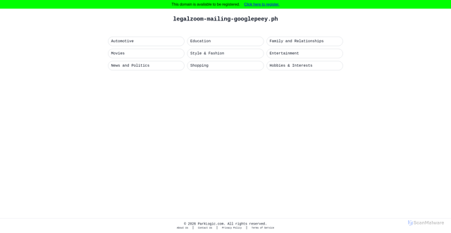 Security scan screenshot of legalzoom-mailing-googlepeey.ph