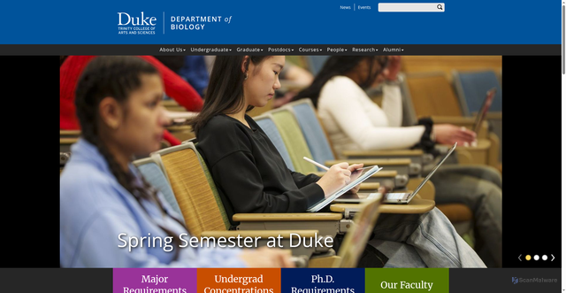 Security scan screenshot of https://sites.biology.duke.edu