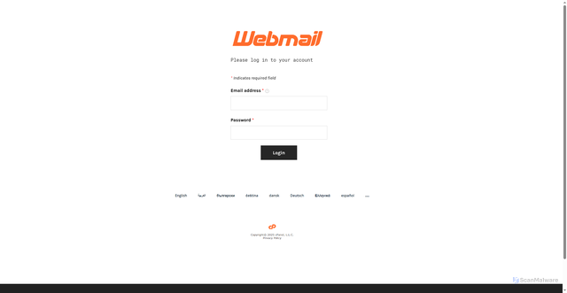 Security scan screenshot of https://webmailauth9586.weebly.com/