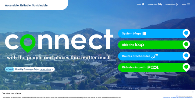 Security scan screenshot of https://rideconnectutah.gov/