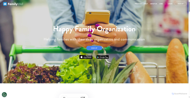 Security scan screenshot of https://familywall.com