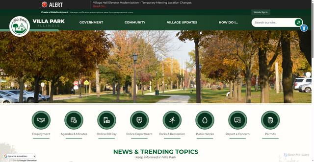 Security scan screenshot of https://www.invillapark.com/
