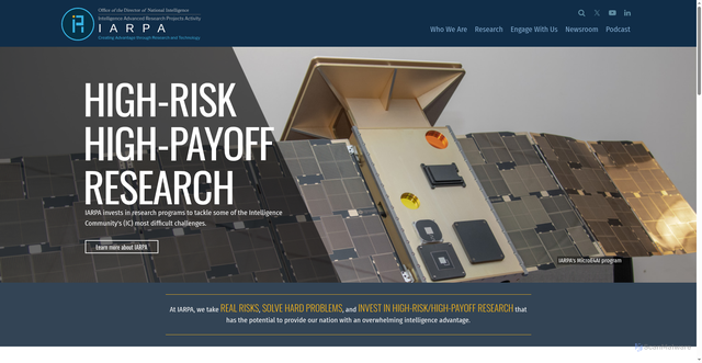 Security scan screenshot of https://iarpa.gov/