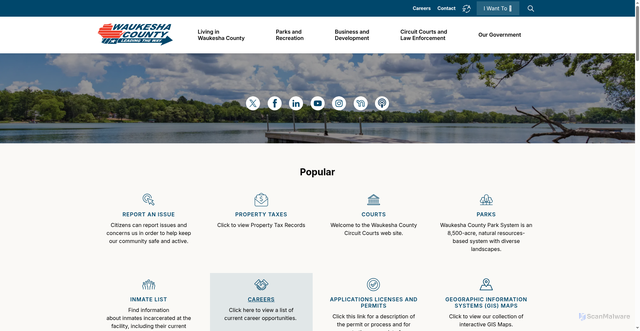 Security scan screenshot of https://www.waukeshacounty.gov