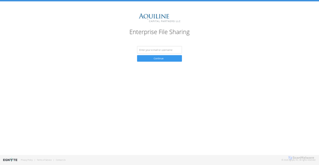 Security scan screenshot of https://aquiline.egnyte.com