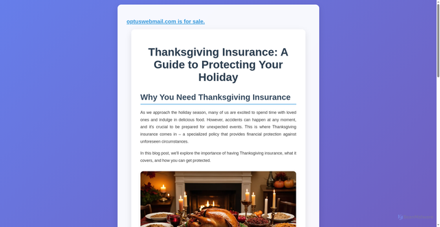 Security scan screenshot of https://thanksgiving.insurance.beta.optuswebmail.com