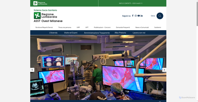 Security scan screenshot of https://www.asst-ovestmi.it/