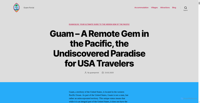Security scan screenshot of https://guamportal.com/blog/guam-a-remote-gem-in-the-pacific-the-undiscovered-paradise-for-usa-travelers