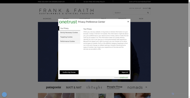 Security scan screenshot of https://frankandfaith.com