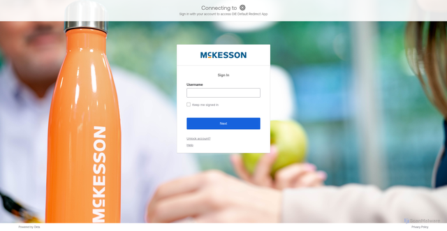 Security scan screenshot of https://mckb2b7.okta.com