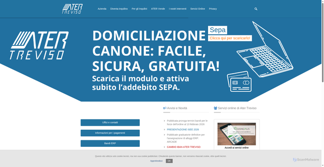 Security scan screenshot of https://www.atertv.it/