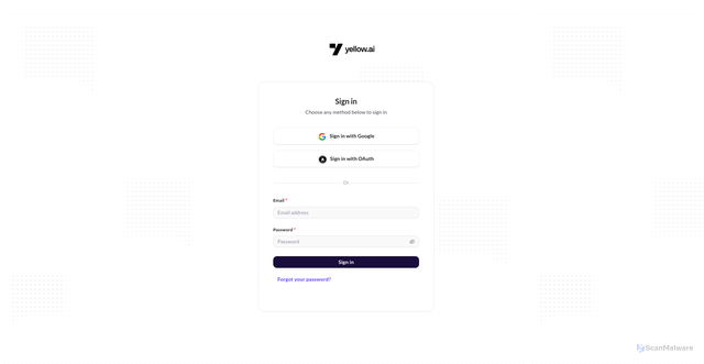 Security scan screenshot of https://cloud.yellow.ai