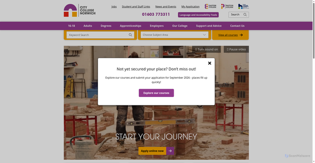 Security scan screenshot of https://ccn.ac.uk