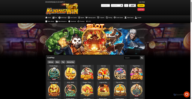 Security scan screenshot of https://apk-sahabatkijang.app/desktop/game/slot/clotplay