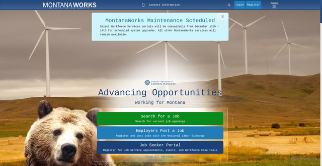 Security scan screenshot of https://montanaworks.gov/