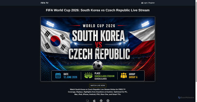 Security scan screenshot of https://blitzwin.regina.uk.com/video/spo/video-korea-vs-czechia-liv-en-tv-065-kr.html