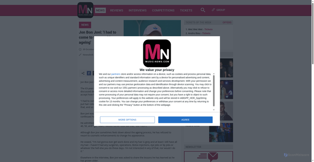 Security scan screenshot of https://www.music-news.com/news/UK/185187/Jon-Bon-Jovi-I-had-to-come-to-terms-with-ageing