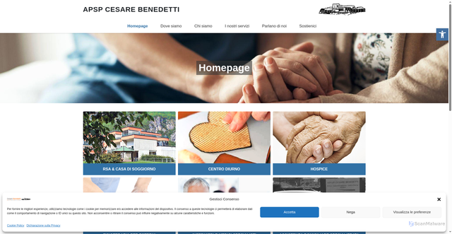 Security scan screenshot of https://www.apsp-cesarebenedetti.it/