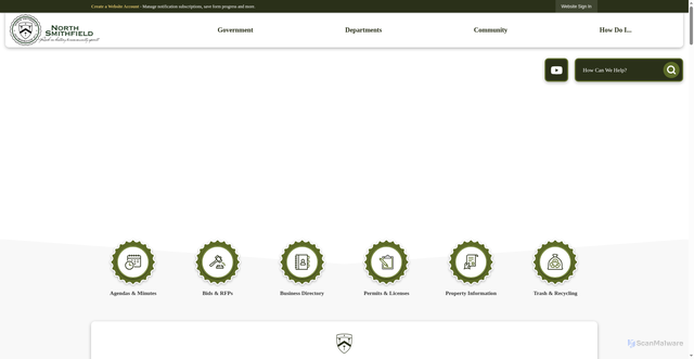 Security scan screenshot of https://nsmithfieldri.gov/