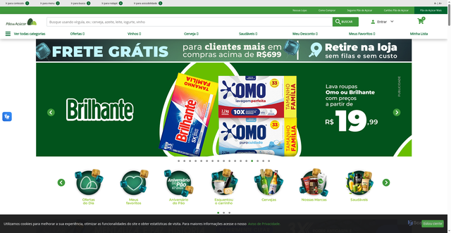 Security scan screenshot of https://paodeacucar.com
