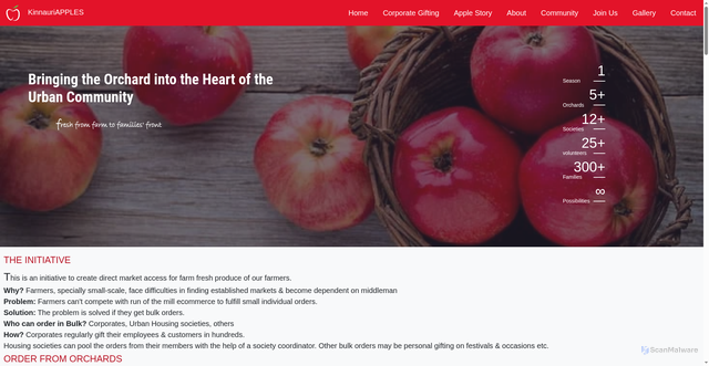 Security scan screenshot of https://kinnauriapples.com/