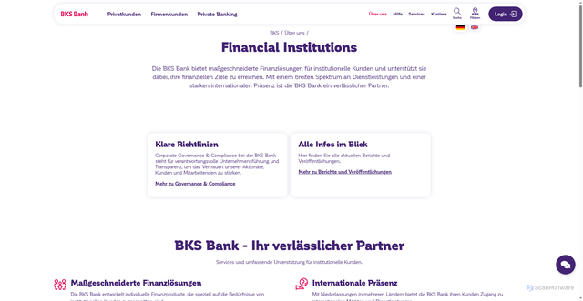 Security scan screenshot of https://bksbank.com