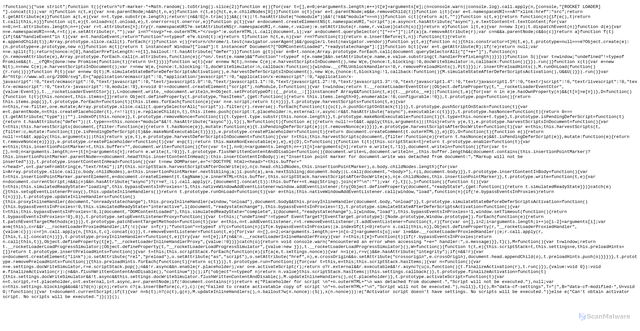 Security scan screenshot of https://payment.desk.care/cdn-cgi/scripts/7d0fa10a/cloudflare-static/rocket-loader.min.js