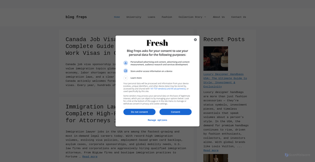 Security scan screenshot of https://blog.freps.shop