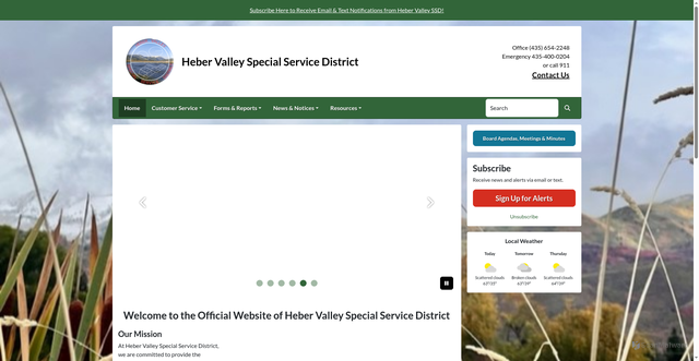 Security scan screenshot of https://hebervalleyssd.gov/