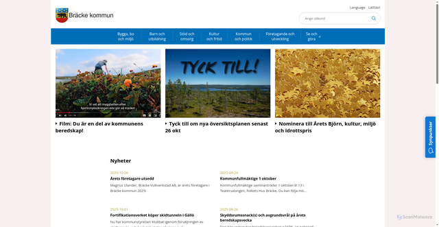 Security scan screenshot of https://www.bracke.se/