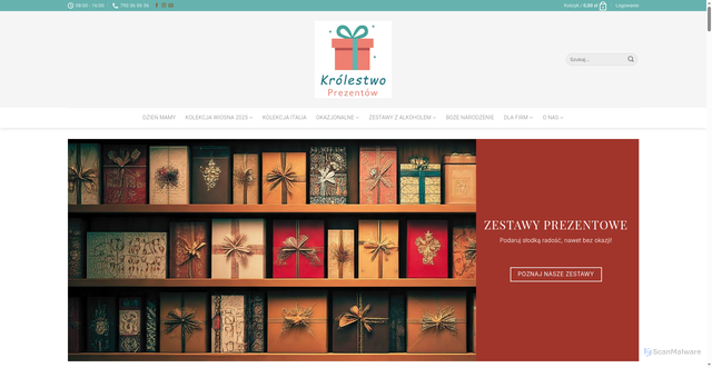 Security scan screenshot of https://krolestwoprezentow.pl