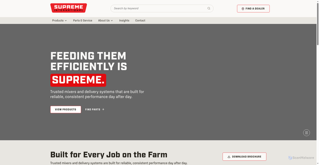Security scan screenshot of https://supremeinternational.com/