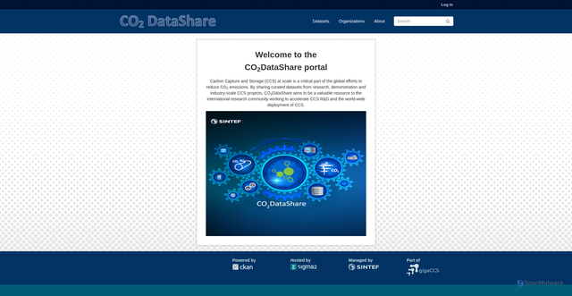 Security scan screenshot of https://co2datashare.org