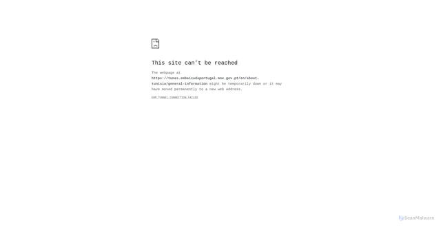 Security scan screenshot of https://tunes.embaixadaportugal.mne.gov.pt/en/about-tunisia/general-information