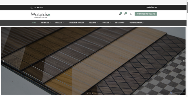 Security scan screenshot of https://materials-inc.com/