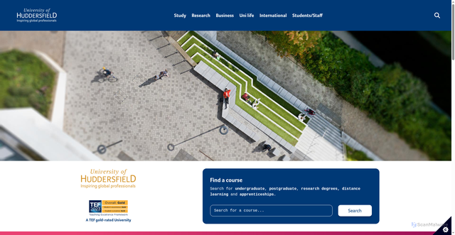 Security scan screenshot of https://www.hud.ac.uk/